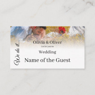 We do it - Kissing Couple on a Meadow Place Card