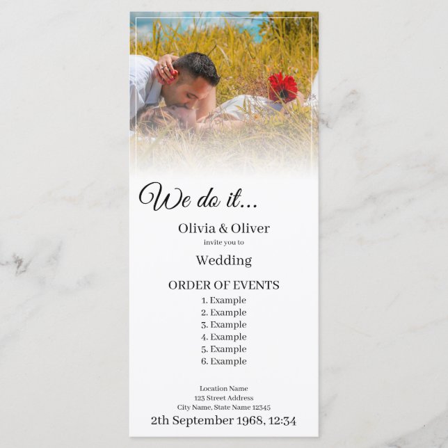 We do it - Kissing Couple on a Meadow Programme (Front)