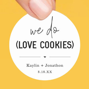 We Do Love Cookies Wedding Favour Label