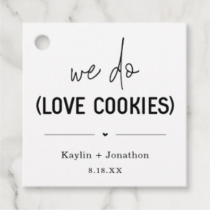 We Do Love Cookies Wedding Favour Tag