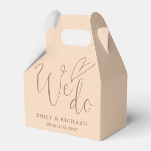 We Do Love Heart Soft Peach Wedding Favour Box