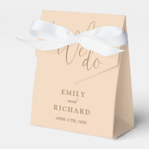 We Do Love Heart Soft Peach Wedding Favour Box