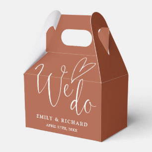 We Do Love Heart Terracotta Wedding Favour Box