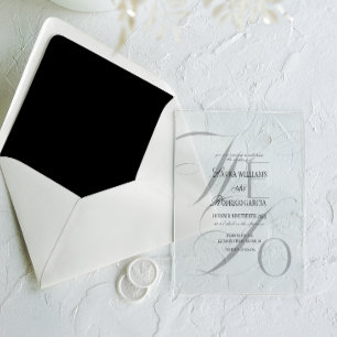 We Do Old Money Wedding Minimalist  Acrylic Invitations