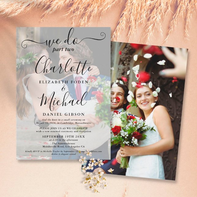 We Do Part Two Wedding 2 Photo Sequel Script  Invitation (Creator Uploaded)