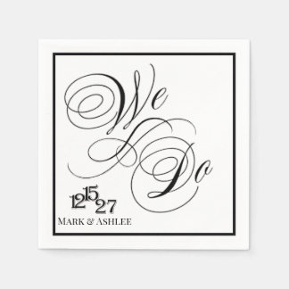 We Do Personalised Wedding Napkin