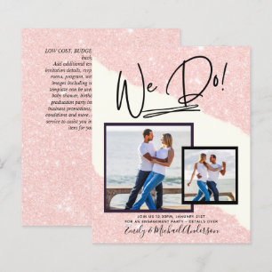We Do! PHOTO Engagement Party Invitations Budget
