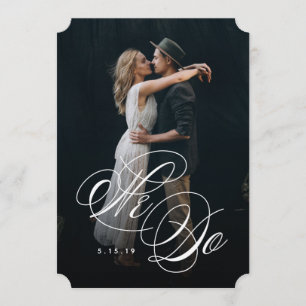 We Do Photo Wedding Invitation