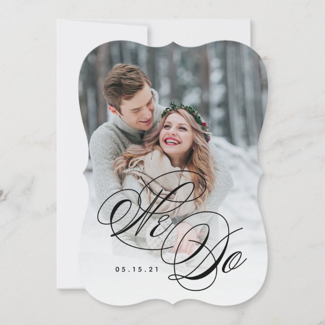 We Do Photo Wedding Invitation (Front)