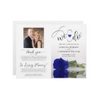 We Do! Royal Blue Rose DIY Fold Wedding Program