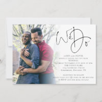 We Do Script Photo QR Code Gay Wedding