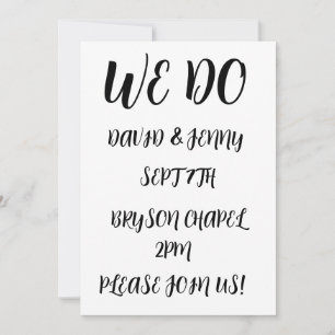 WE DO Script wedding custom invitations