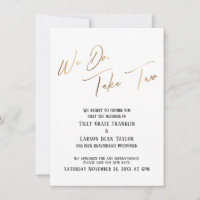 We Do, Take Two: Delayed Wedding Announcement