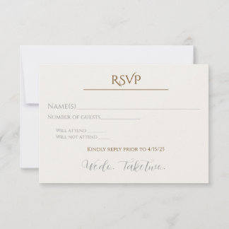 We Do Take Two RSVP Card