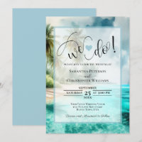 We Do! Tropical Beach & Palm Trees Wedding