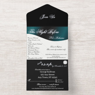We Do Tuxedo Collection Rehearsal Dinner All In One Invitation