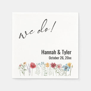 We Do Watercolor Meadow Wildflower Napkin
