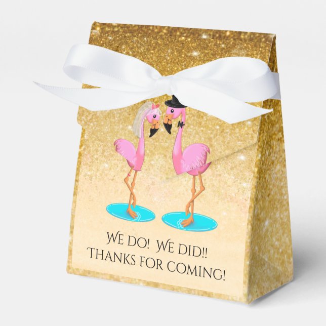 We do! We did! Thanks for coming flamingos Favour Box (Front Side)