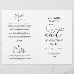 We Do, Wedding Ceremony Foldable Program