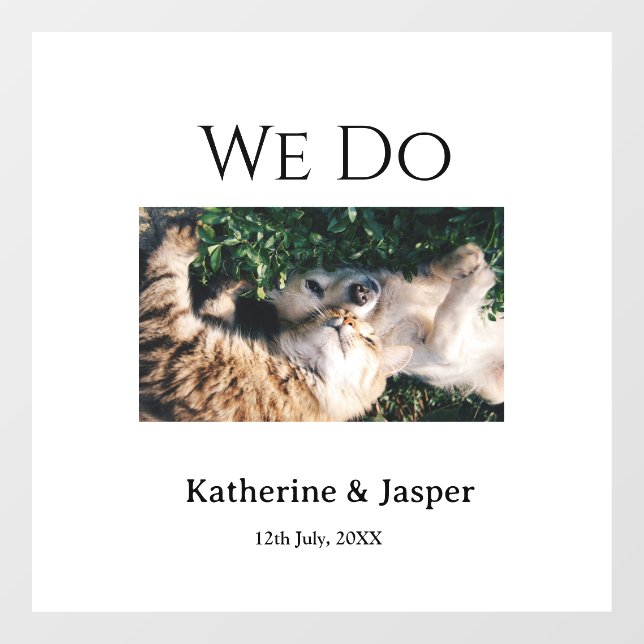 We do wedding engagement pet name photo date coupl (Sheet)