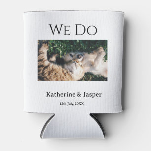 We do wedding engagement pet name photo date coupl can cooler