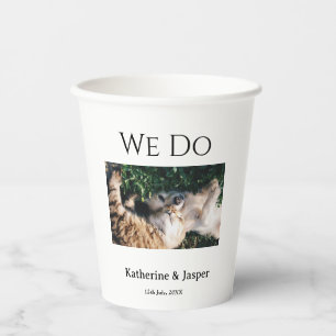 We do wedding engagement pet name photo date coupl paper cups