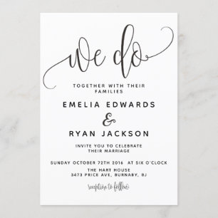 We Do Wedding invitation