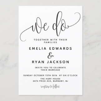 We Do Wedding invitation