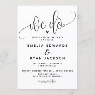 We Do Wedding invitation