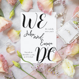 WE DO Wedding Invitation