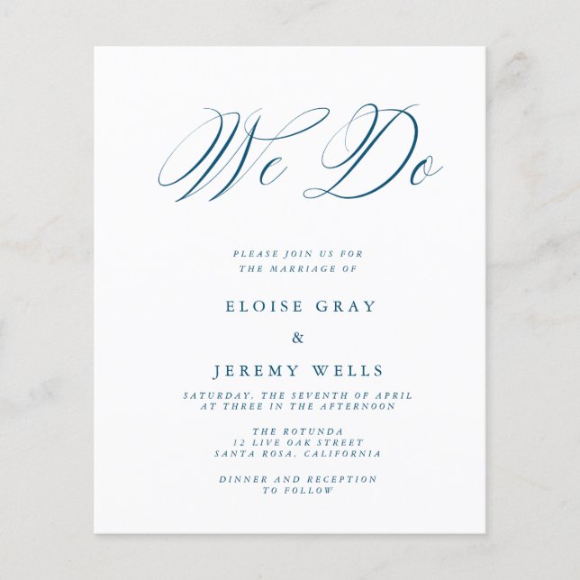 We Do Wedding Invitation (Front)
