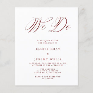 We Do Wedding Invitation