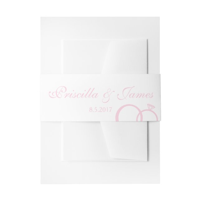 We Do Wedding Invitation Belly Band (Front Example)
