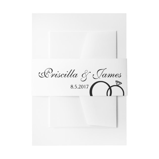 We Do Wedding Invitation Belly Band (Front Example)