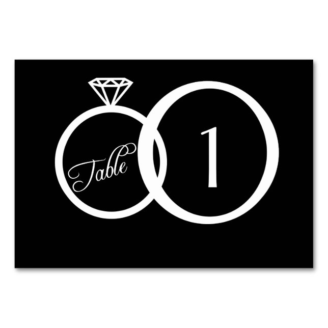 We Do Wedding Table Number Card (Front)