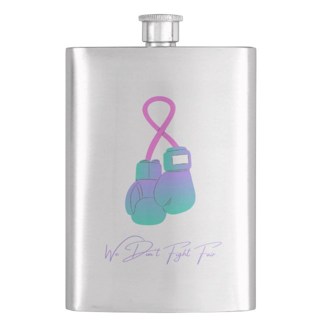 We Don't Fight Fair Hip Flask (Front)