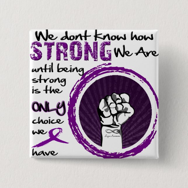 We don't know how STRONG we are... 15 Cm Square Badge (Front)