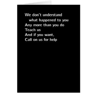 "we don't understand"