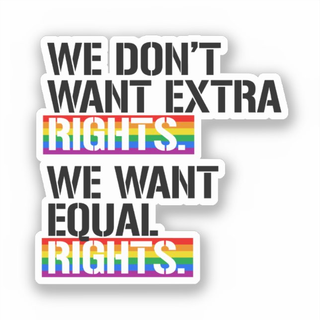 We don't want extra rights (Front)
