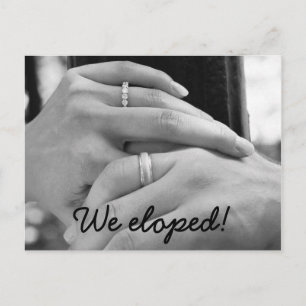 We eloped Announcement Postcard