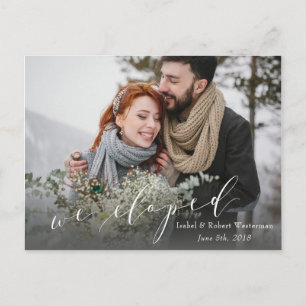 WE ELOPED ANNOUNCEMENT POSTCARD
