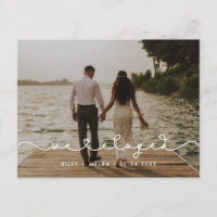 We eloped Cute connecting heart font photo