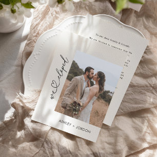 We Eloped Elopement Announcement with QR code