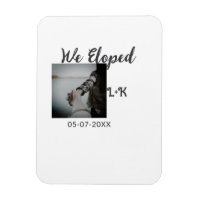 We eloped just married add photo name letter date