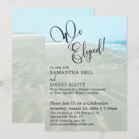 We Eloped! Rippled Sand Aqua Water Beach Event