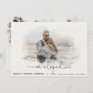 We Eloped Script 4 Photo Wedding Announcement
