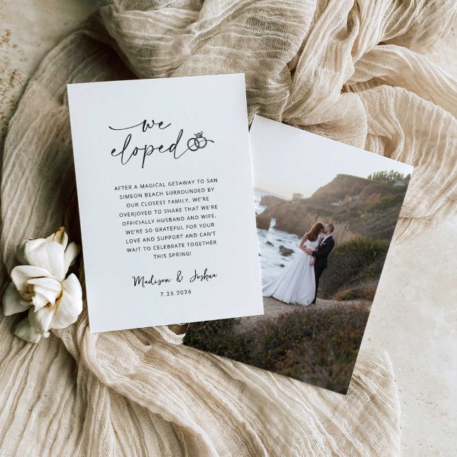 We Eloped Wedding Announcement | Photo Template (Creator Uploaded)