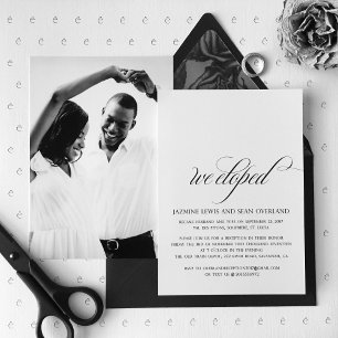 We Eloped   Wedding Announcement /Reception Invite
