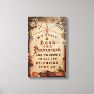 We Exalt O Lord Thy Providence by Schnell Canvas Print