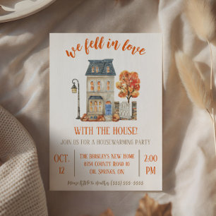 We Fell in Love with the House Housewarming Party Invitation